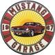 Vintage Ford Mustang Porcelain Sign Gas Automobile Service Motor Co Tucks Dealer
