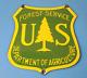 Vintage Forest Service Sign Agricultural National Park Gas Pump Porcelain Sign
