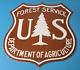Vintage Forest Service Sign Agricultural Outdoor Camp Gas Pump Porcelain Sign
