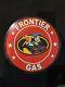 Vintage Frontier Batman Porcelain Gas Station Oil Petroleum Motor Pump Lube Sign