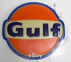 Vintage GULF Gas Station Lighted Sign 22 (Converted to LED) Petroleum Oil