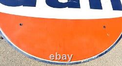 Vintage GULF Motor Oil Gas Station 1-sided Metal Advertising SIGN