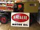 Vintage Gas & Oil Amalie Pennsylvania Motor Oil Sign 1957 Antique Authentic A-m