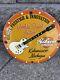 Vintage Gibson Guitars Acoustic Electric Bass Porcelain Gas Station Sign