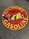 Vintage Gilmore Gasoline Porcelain Sign Service Station Pump Plate
