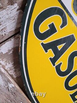 Vintage Golden West Gasoline Sign Old Porcelain Sign 30 Gas Station Petroliana