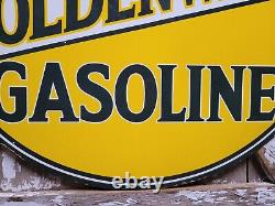 Vintage Golden West Gasoline Sign Old Porcelain Sign 30 Gas Station Petroliana