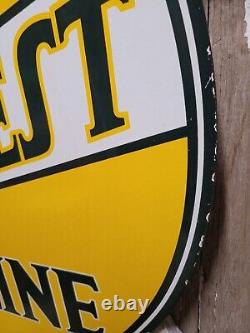 Vintage Golden West Gasoline Sign Old Porcelain Sign 30 Gas Station Petroliana