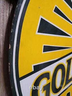 Vintage Golden West Gasoline Sign Old Porcelain Sign 30 Gas Station Petroliana