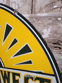 Vintage Golden West Gasoline Sign Old Porcelain Sign 30 Gas Station Petroliana