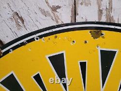 Vintage Golden West Gasoline Sign Old Porcelain Sign 30 Gas Station Petroliana
