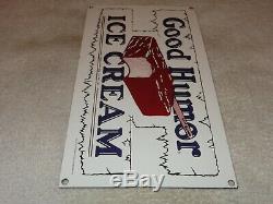 Vintage Good Humor Ice Cream Bar Truck 14 Porcelain Metal Gasoline & Oil Sign