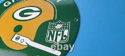 Vintage Green Bay Packers Porcelain NFL Football Sports Stadium Superbowl Sign