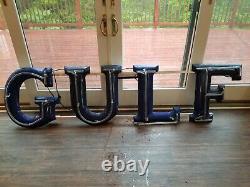 Vintage Gulf Oil Porcelain Neon Sign gas station advertising lighted auto