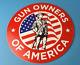 Vintage Gun Owners Of America Porcelain 2nd Amendment Usa Flag Trump Gas Sign