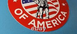 Vintage Gun Owners Of America Porcelain 2nd Amendment USA Flag Trump Gas Sign