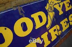 Vintage HUGE 14' Goodyear Porcelain Oil & Gas Station Sign 1930's RARE Will Ship