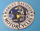 Vintage Harley Davidson Motorcycles Sign Police Biker Gas Girl Porcelain Sign