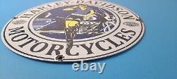 Vintage Harley Davidson Motorcycles Sign Police Biker Gas Girl Porcelain Sign