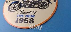 Vintage Harley Davidson Motorcycles Sign Porcelain Gas Service Station Sign