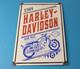 Vintage Harley Davidson Motorcycles Sign Ride Free 84 Porcelain Gas Pump Sign