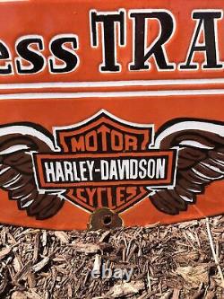 Vintage Harley Davidson motorcycle dealer porcelain sign 30 inch Display