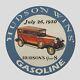 Vintage Hudson Gasoline 1930 Oil Porcelain Gas Pump Sign