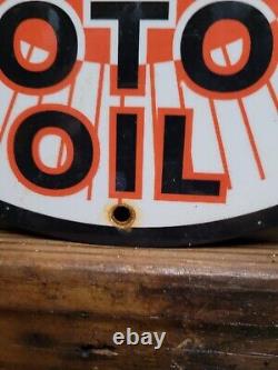 Vintage Hudson Porcelain Sign Motor Oil Gas Pump Plate Automobile Supply 12