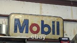 Vintage Huge Mobil Oil Gas Dealer Sign