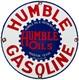 Vintage Humble Gasoline Porcelain Sign Motor Oil Gas Station Pump Plate Texas
