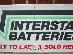 Vintage INTERSTATE BATTERIES Sign Built to Last & Sold Here! Raised auto gas oil