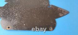 Vintage Indian Lake Sign State Park, Gas Motor Oil Pump Porcelain Indian Sign