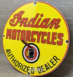 Vintage Indian Motorcycles Porcelain Sign Dealership Motor Bike Harley Gas Oil Vintage Indian Motorcycles Porcelain Sign Dealership Motor Bike Harley Gas Oil