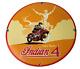 Vintage Indian Motorcycles Sign Gas Pump Service Station Porcelain Sign