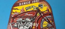 Vintage Indian Motorcycles Sign Gas Service Station Biker Porcelain Sign