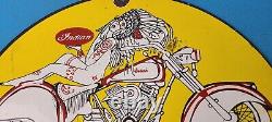 Vintage Indian Motorcycles Sign Porcelain Gas Pump Service Station Sign