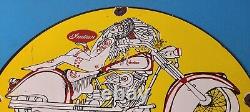 Vintage Indian Motorcycles Sign Porcelain Gas Pump Service Station Sign