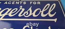 Vintage Ingersoll Luxury Watches Porcelain Sign Store Clocks Gas Pump Sign