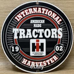 Vintage International Harvester Porcelain Dealer Sign Gasoline Gas Oil Tractor