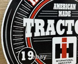 Vintage International Harvester Porcelain Dealer Sign Gasoline Gas Oil Tractor