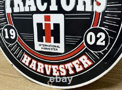 Vintage International Harvester Porcelain Dealer Sign Gasoline Gas Oil Tractor
