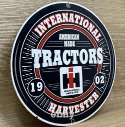 Vintage International Harvester Porcelain Dealer Sign Gasoline Gas Oil Tractor