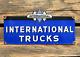 Vintage International Trucks Motor Oil Pump Service Gas Station Porcelain Sign