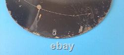 Vintage Ithaca Guns Sign Firearm Sales Shop Porcelain Gas Oil Pump Plate Sign