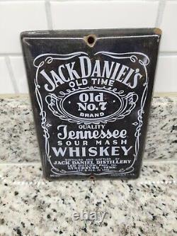 Vintage Jack Daniels Porcelain Sign Whiskey Bar Liquor Bourbon Alcohol Gas Oil