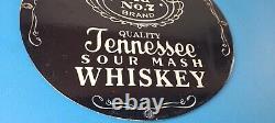 Vintage Jack Daniels Sign Whiskey Beverage Liquor Bar Cave Porcelain Gas Sign