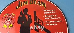 Vintage Jim Beam Porcelain 007 James Bond Bourbon & Soda Beverage Pump Sign