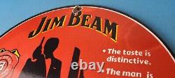 Vintage Jim Beam Sign Adult Beverage 007 Bond Liquor Porcelain Gas Sign