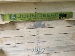 Vintage John Deere Gasoline Porcelain Gas Service Station Oil Pump Plate Sign