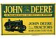 Vintage John Deere Tractor Porcelain Sign Service Gas Oil Dealership Farm